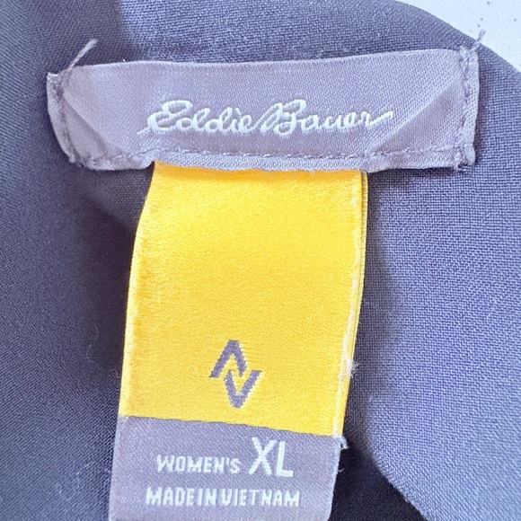 Eddie Bauer Black Button-Front Midi Dress - Picture 2 of 3